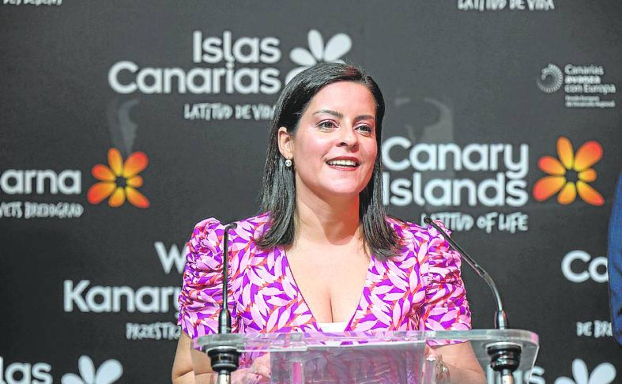 Yaiza Castilla, ayer en un momento de su intervención. 