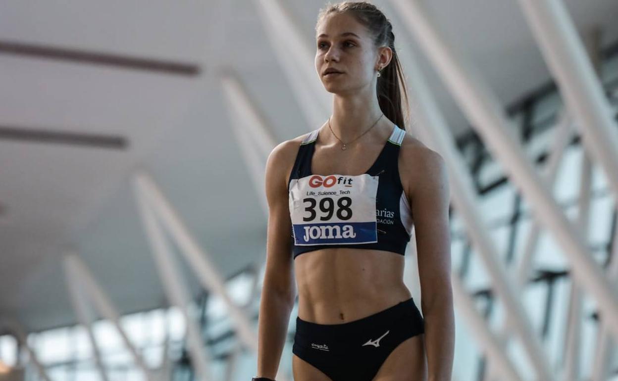 Yissis Cortijo, durante una prueba. 