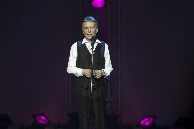 Mano Vieira, en una de las muchas actuaciones que realizó en el Teatro Cuyás.