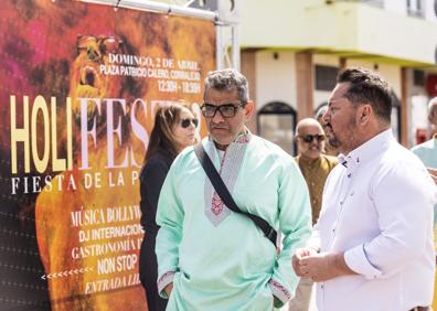 Imagen secundaria 1 - La Oliva se tiñe de color con la celebración hindú de la fiesta Holi