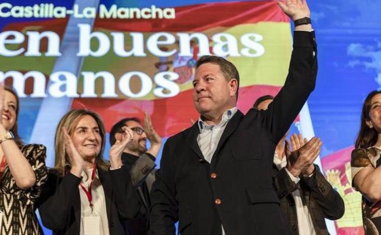 El presidente de Castilla-La Mancha, Emiliano García-Page, al final de la reunión del comité regional de su partido el domingo pasado.