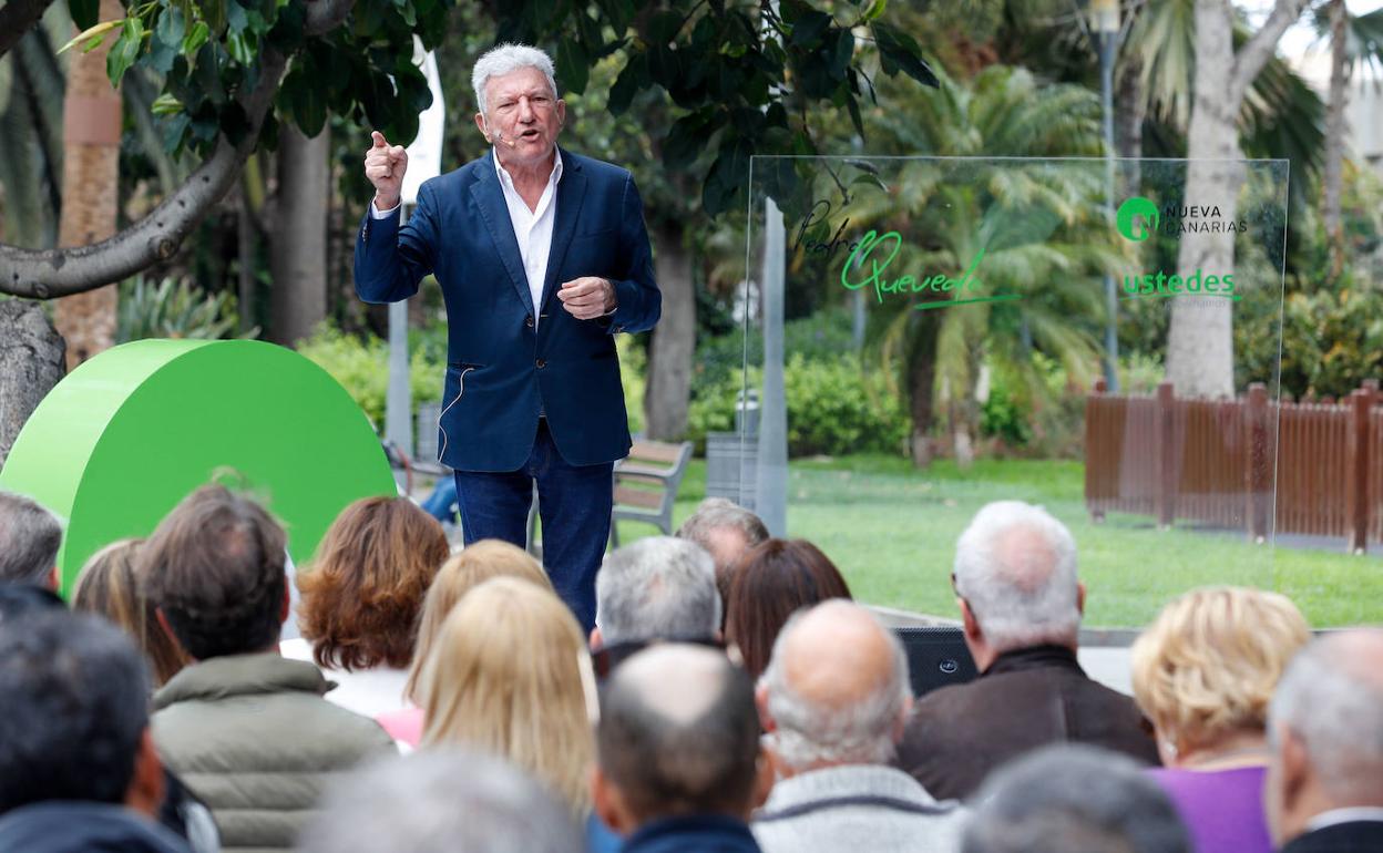 Pedro Quevedo, durante el acto de presentación de su candidatura. 