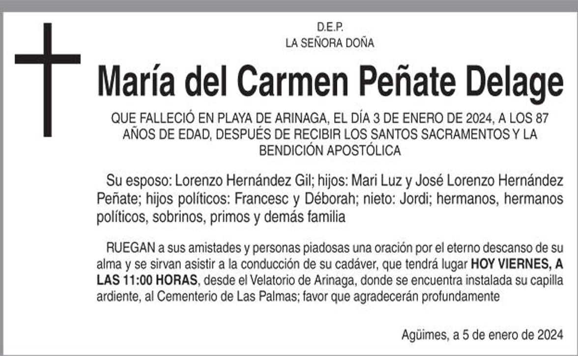 María del Carmen Peñate Delage