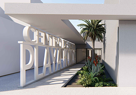 Recreación del Centro de Salud de Playa Honda.