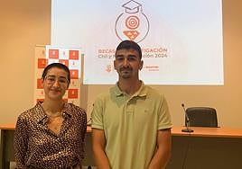 Lucía Ortega y Jared Jiménez, en El Museo Canario.