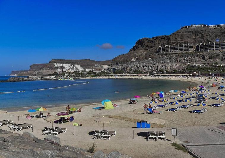 Imagen de la playa de Amadores, en el sur de Gran Canaria.