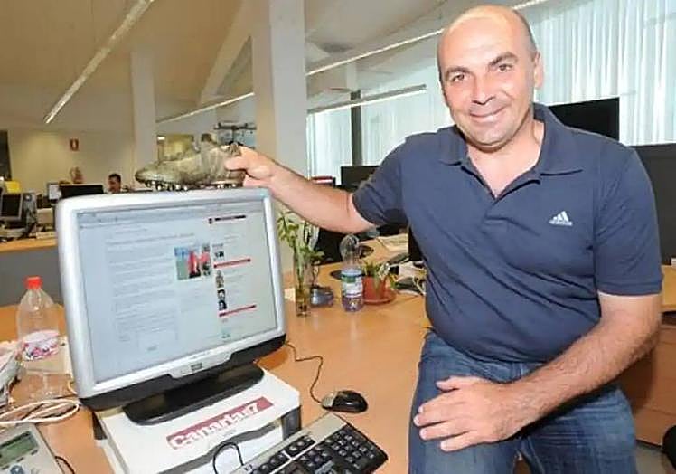 Almeida en las instalaciones de Canarias7 en 2010.