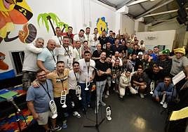 Los Twitty's en su local de ensayo.