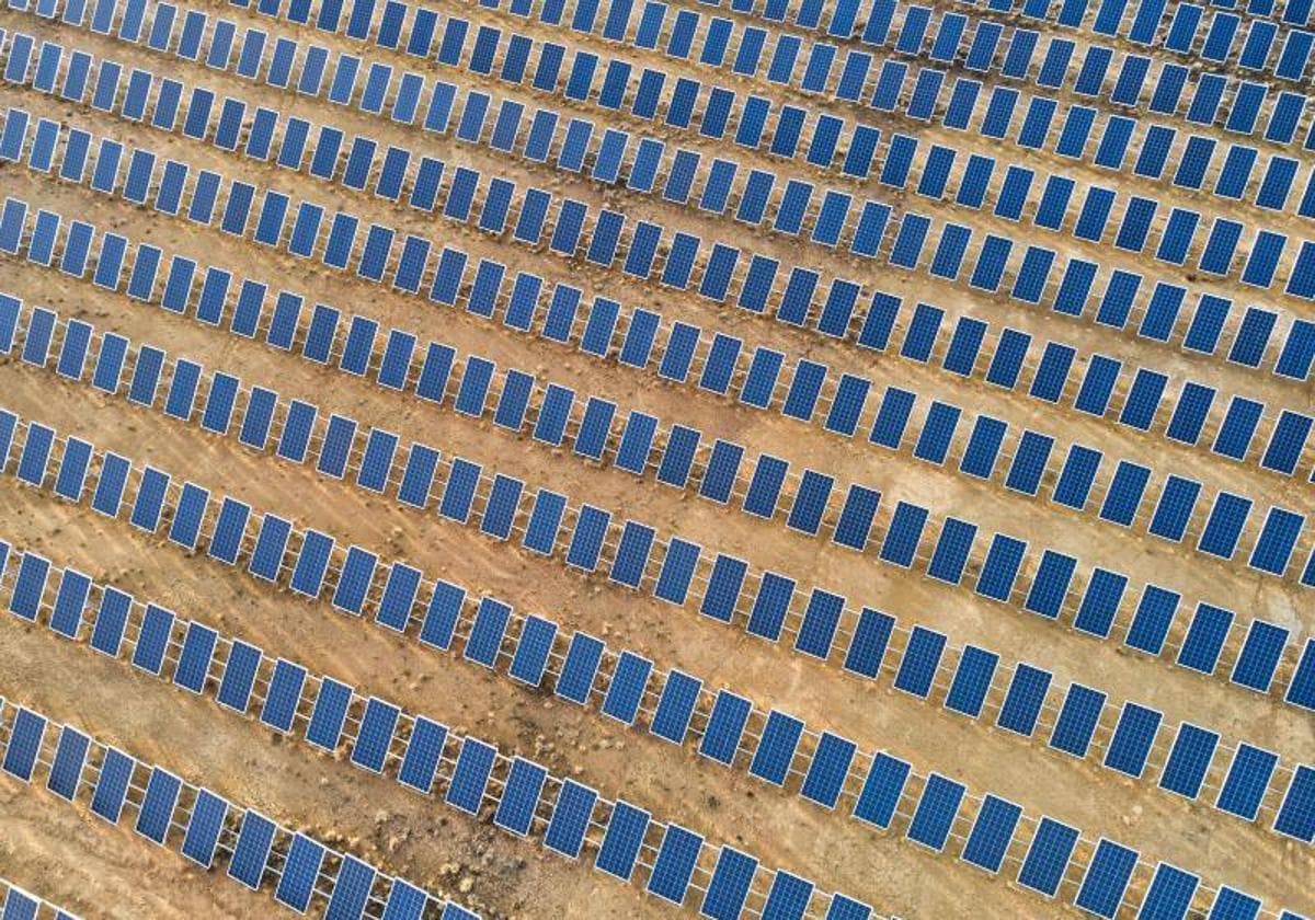 Parque de paneles solares sin relación alguna con los proyectados en Gáldar.