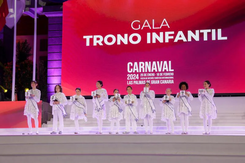 Consulte el orden de participación de los aspirantes al trono infantil del carnaval de Las Palmas de Gran Canaria