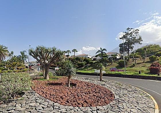 Entrada a Icod de los Vinos por la TF-42, vía en la que se produjo el accidente.