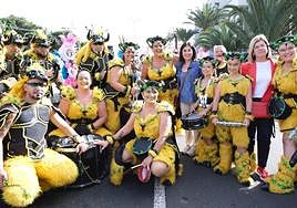 La alcaldesa de la capital grancanaria, Carolina Darias, en la Cabalgata infantil del carnaval