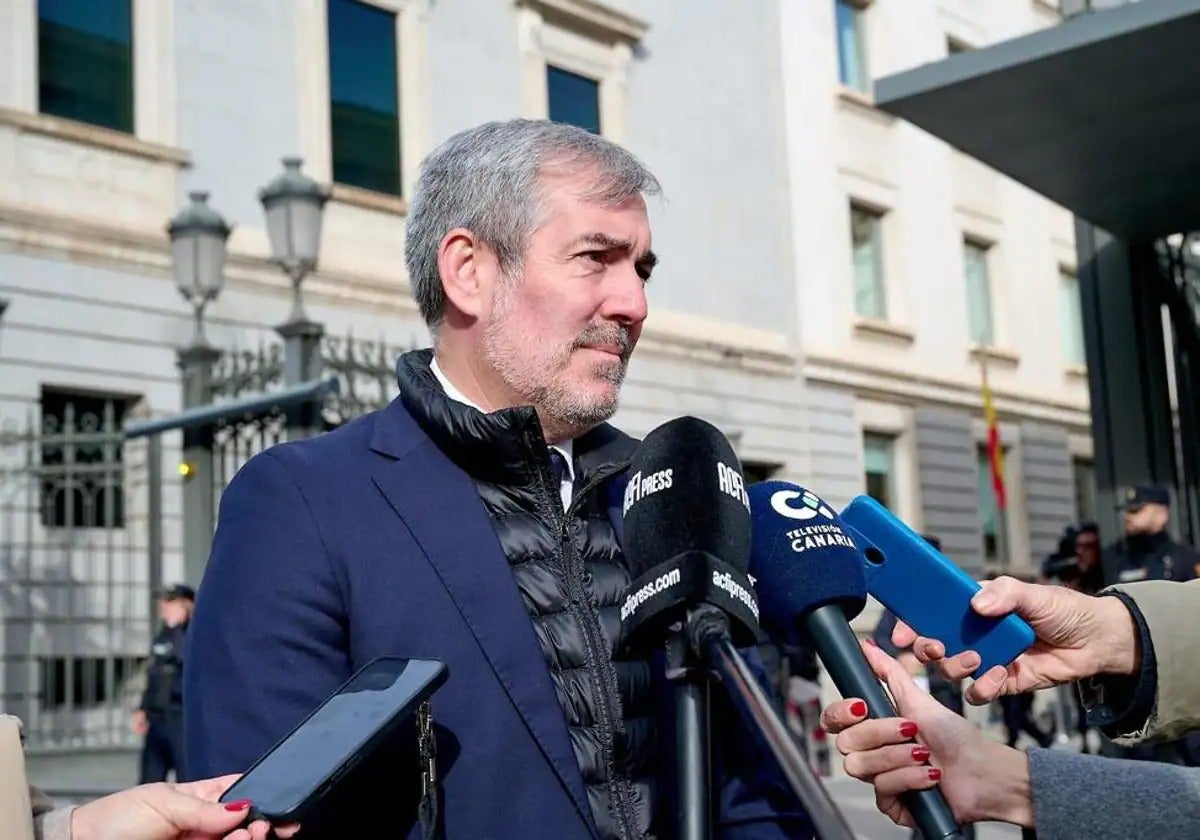 Fernando Clavijo, en declaraciones a medios en un acto el pasado año.