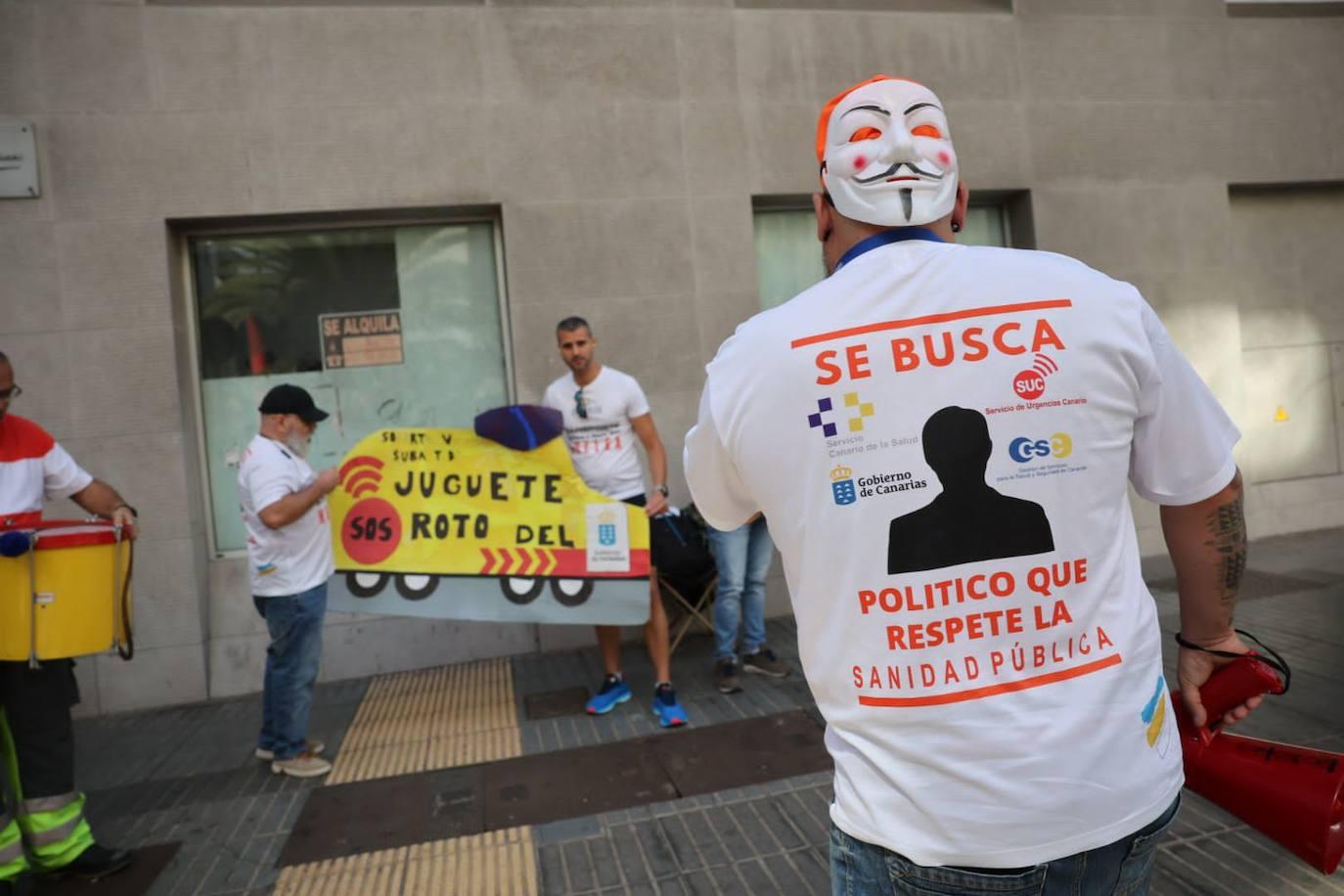 La manifestación del Transporte Sanitario no Urgente, en imágenes