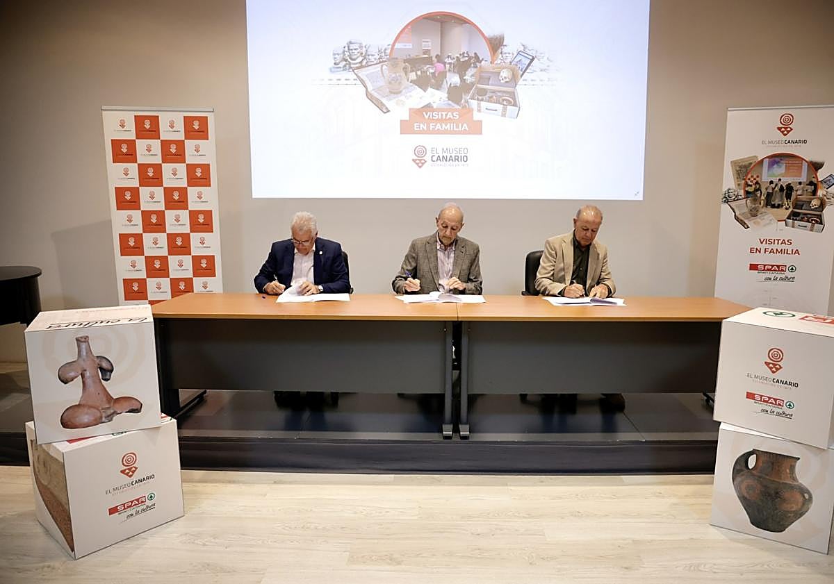 Imagen principal - Museo canario y SPAR Gran Canaria renuevan su alianza para difundir la historia de las islas