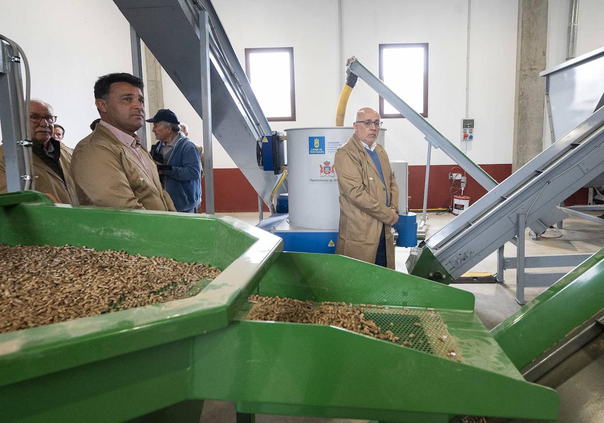La fábrica de pellets de Artenara ya está en marcha