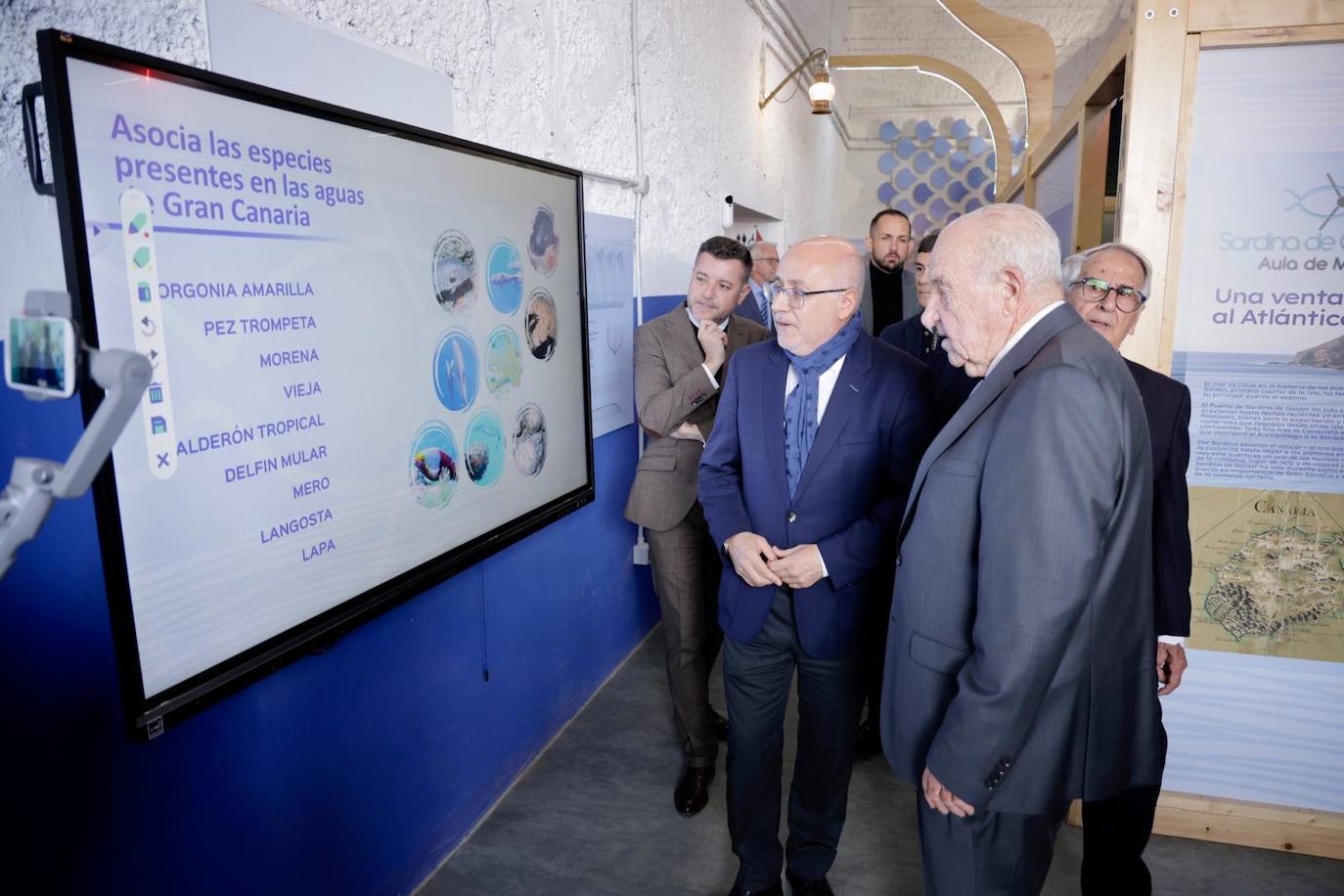 La inauguración del Aula del Mar en Sardina, en imágenes
