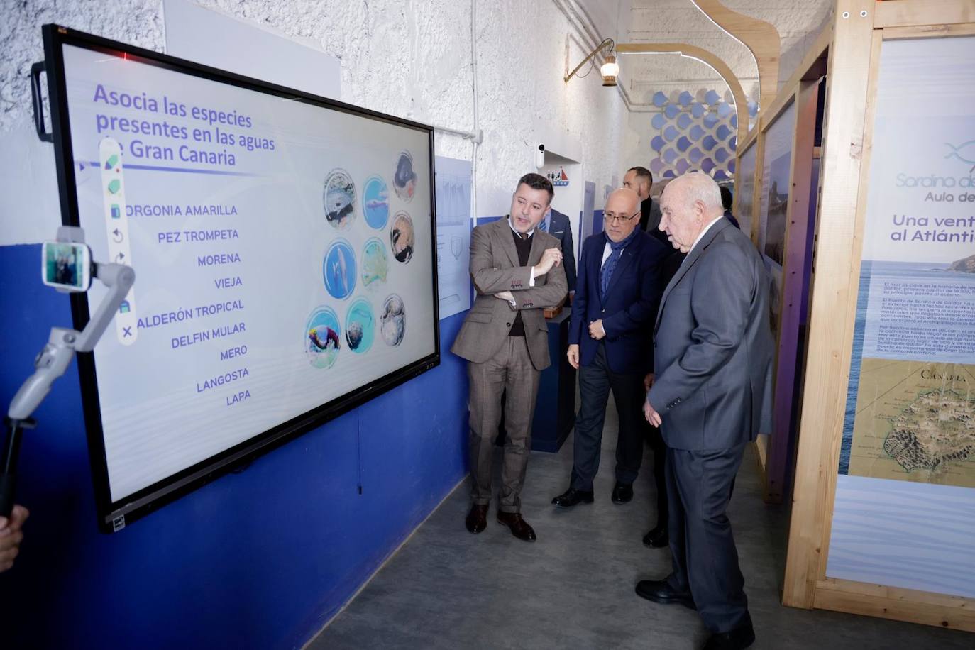 La inauguración del Aula del Mar en Sardina, en imágenes
