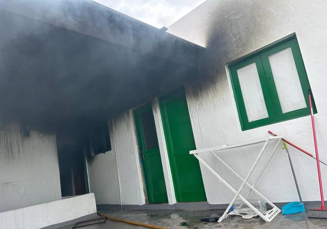 Imagen de la fachada de la casa afectada.