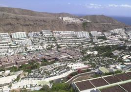 Vista de una zona de complejos turísticos en el sur.