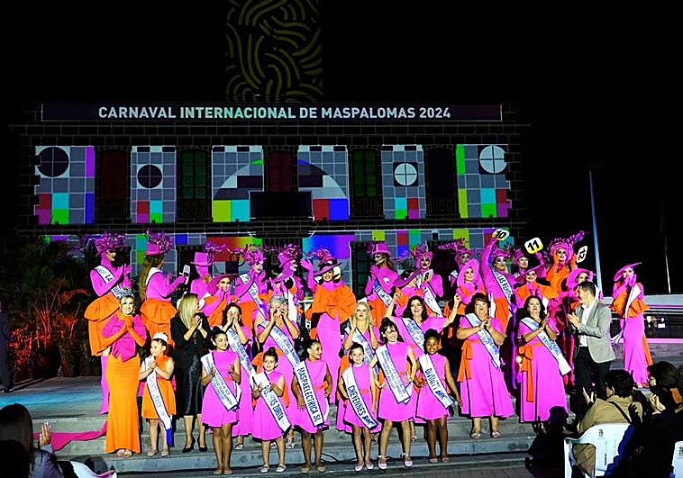 Imagen de las candidatas de todos los concursos del carnaval de Maspalomas.