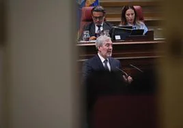 Fernando Clavijo, en el debate del estado de la nacionalidad canaria.