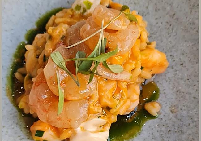 Risotto de camarones de Agaete.