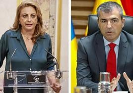 Cristina Valido, diputada de CC y Manuel Domínguez, vicepresidente del Gobierno de Canarias.