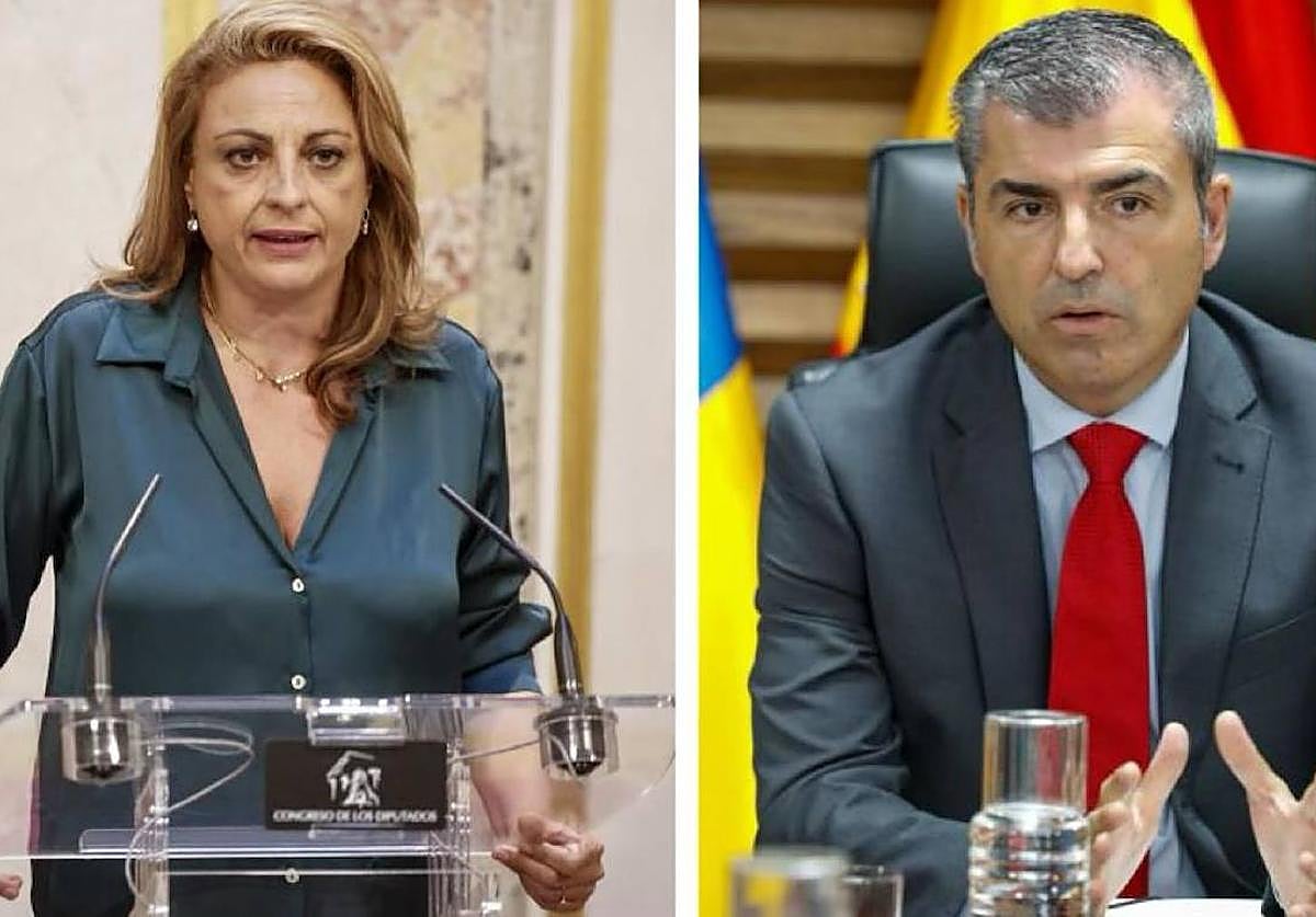 Cristina Valido, diputada de CC y Manuel Domínguez, vicepresidente del Gobierno de Canarias.