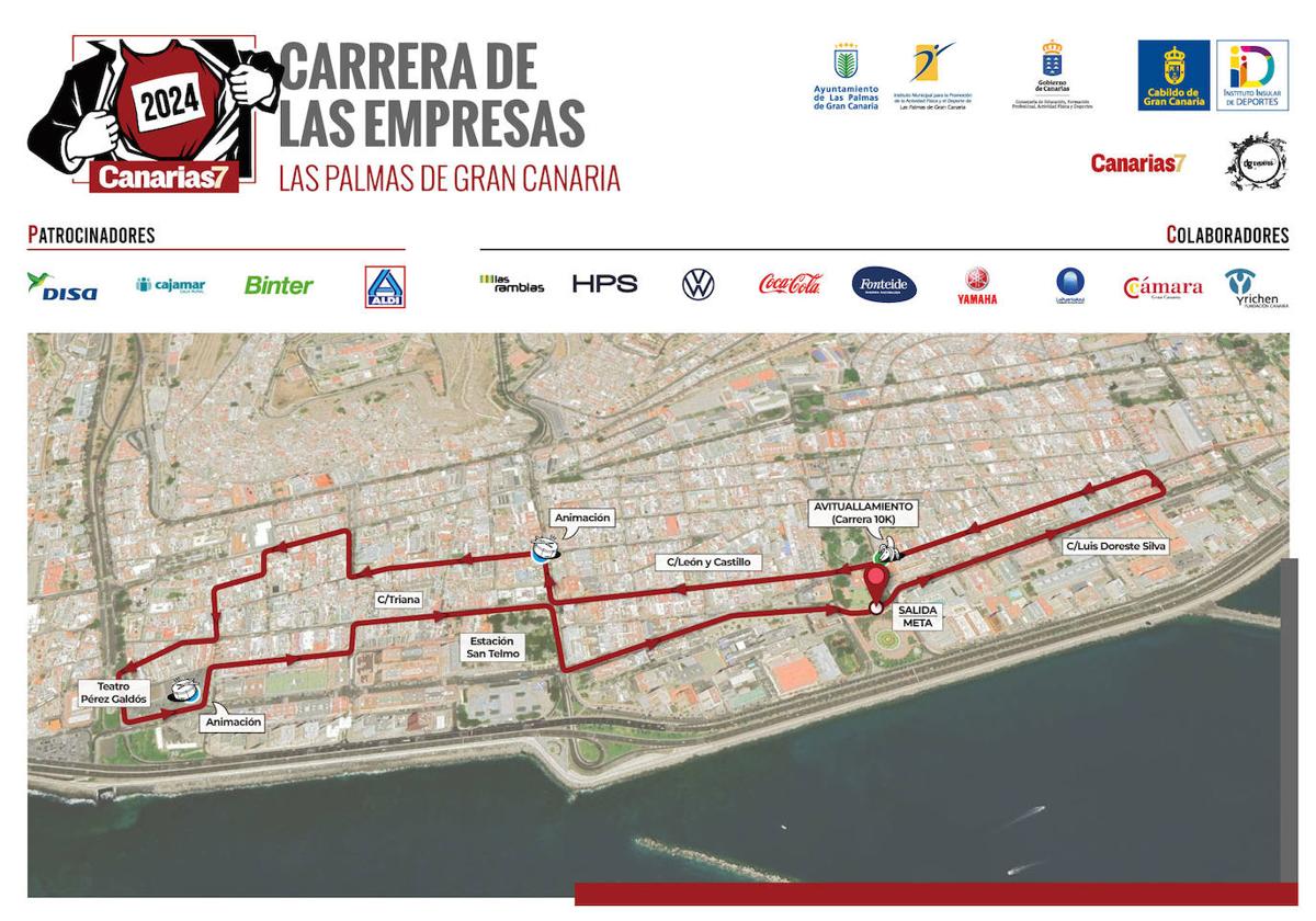 El nuevo recorrido de la CANARIAS7 Carrera de las Empresas