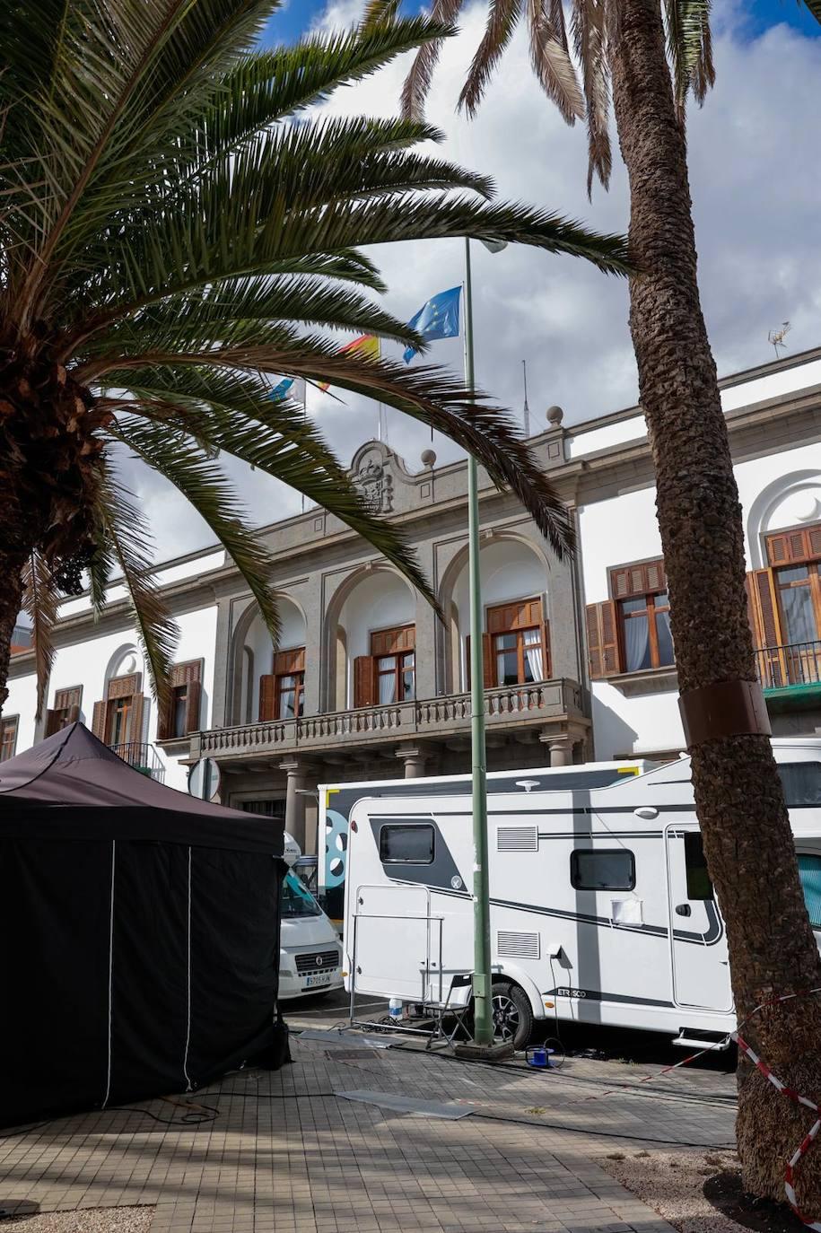 La Delegación del Gobierno de Canarias se convierte en un plató de cine