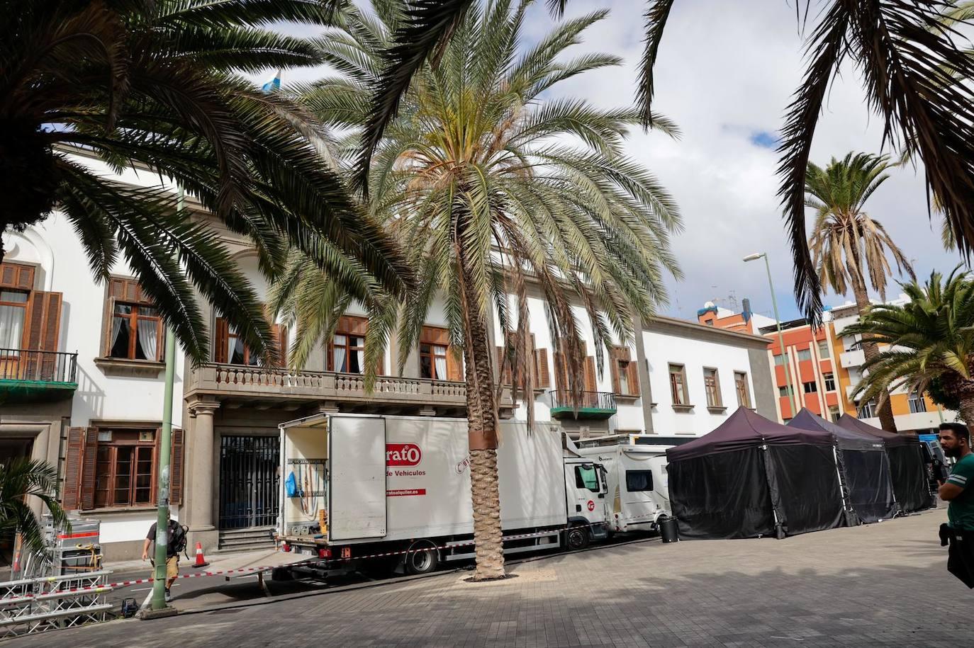 La Delegación del Gobierno de Canarias se convierte en un plató de cine