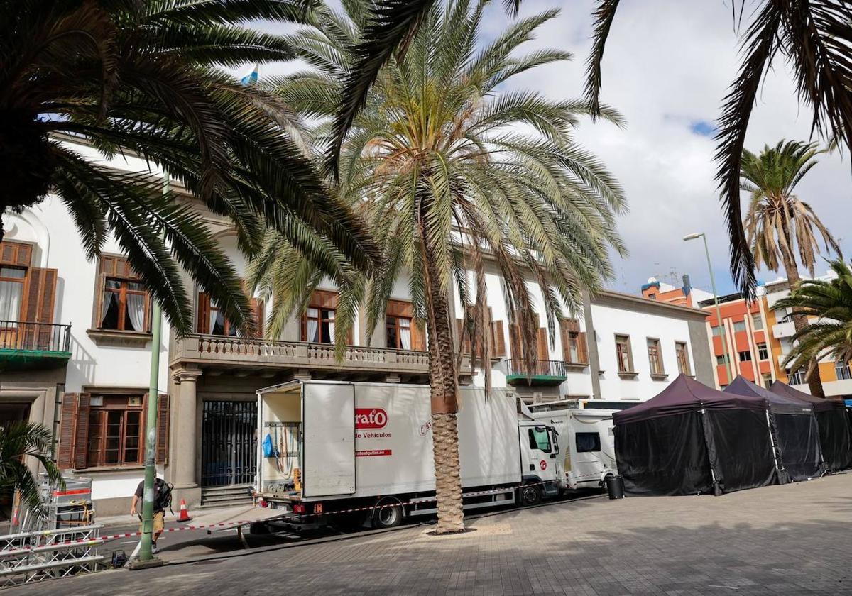 La Delegación del Gobierno de Canarias se convierte en un plató de cine