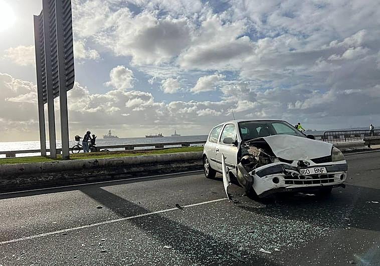 Estado en el que quedó uno de los vehículos implicados.