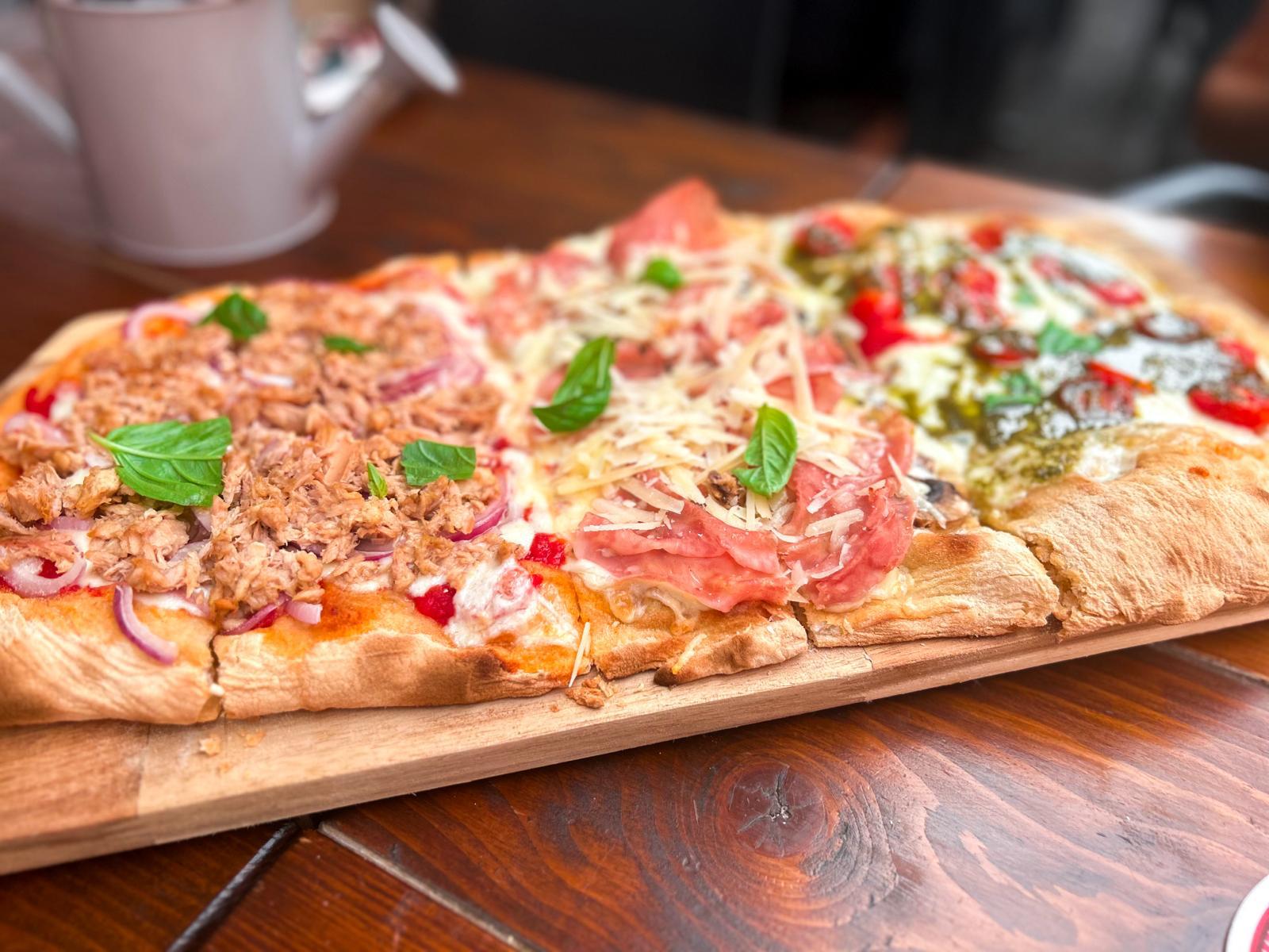 Una de las pinsas de Crazy Pizza.