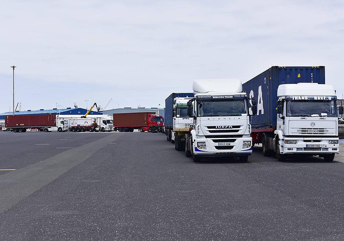 Imagen de archivo de la huelga de estibadores en 2017.