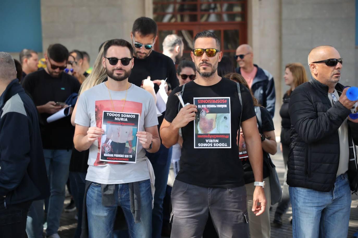 La manifestación de los funcionarios de prisión, en imágenes