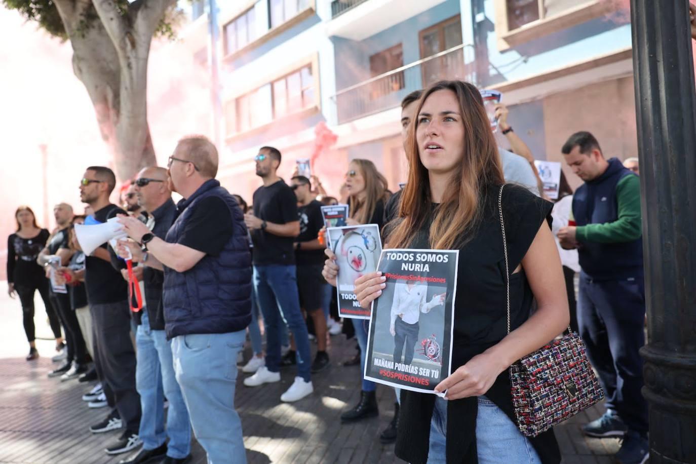 La manifestación de los funcionarios de prisión, en imágenes