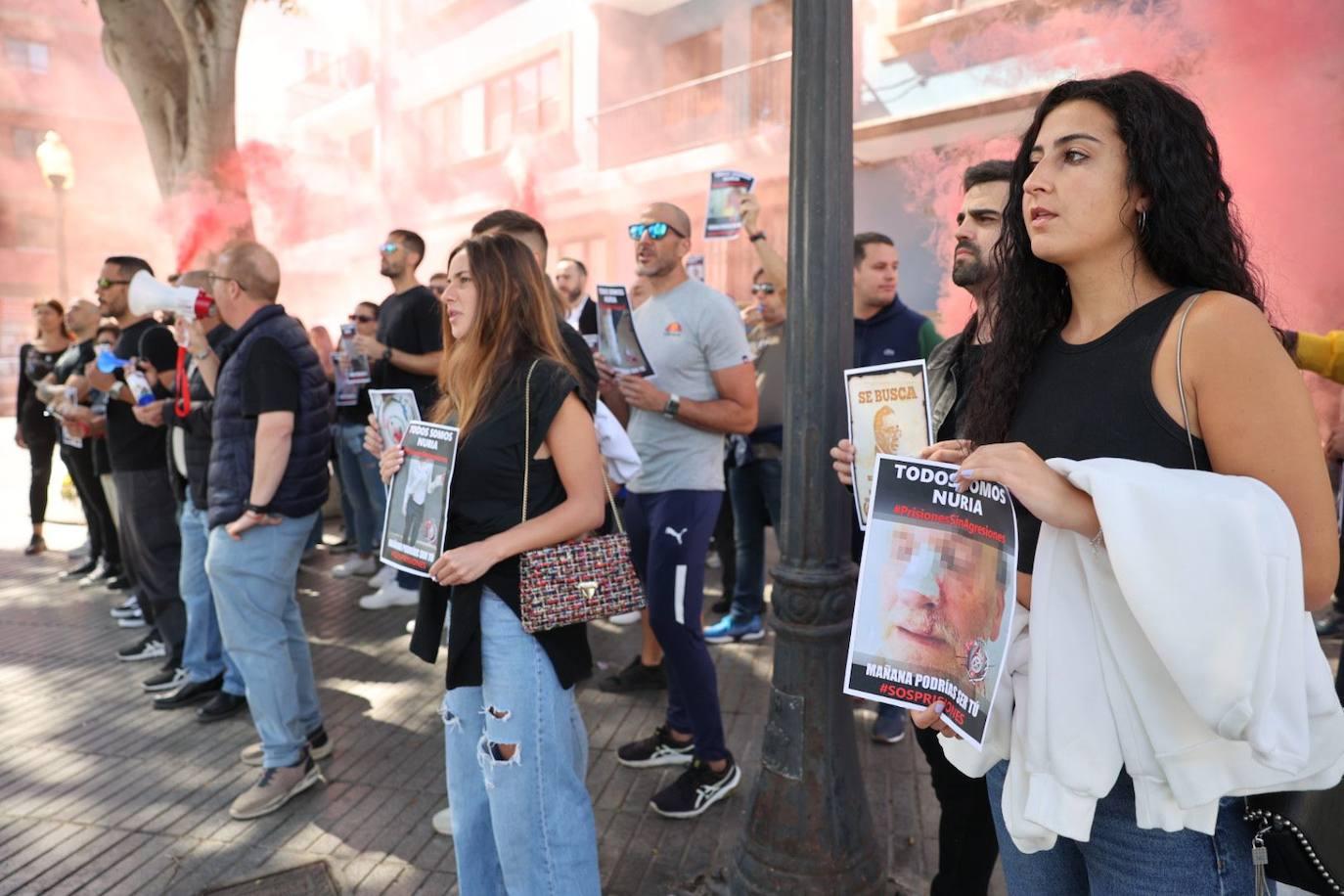 La manifestación de los funcionarios de prisión, en imágenes