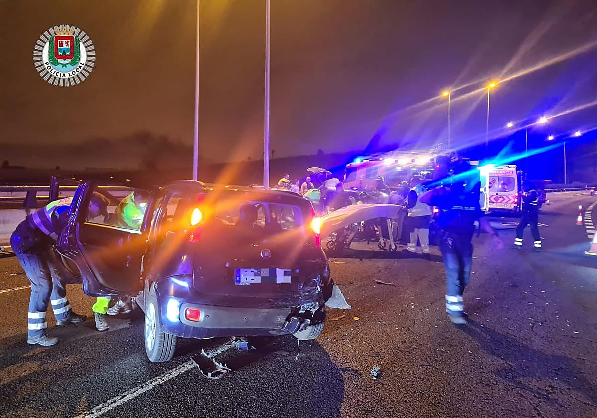 Imagen principal - Imágenes del accidente.