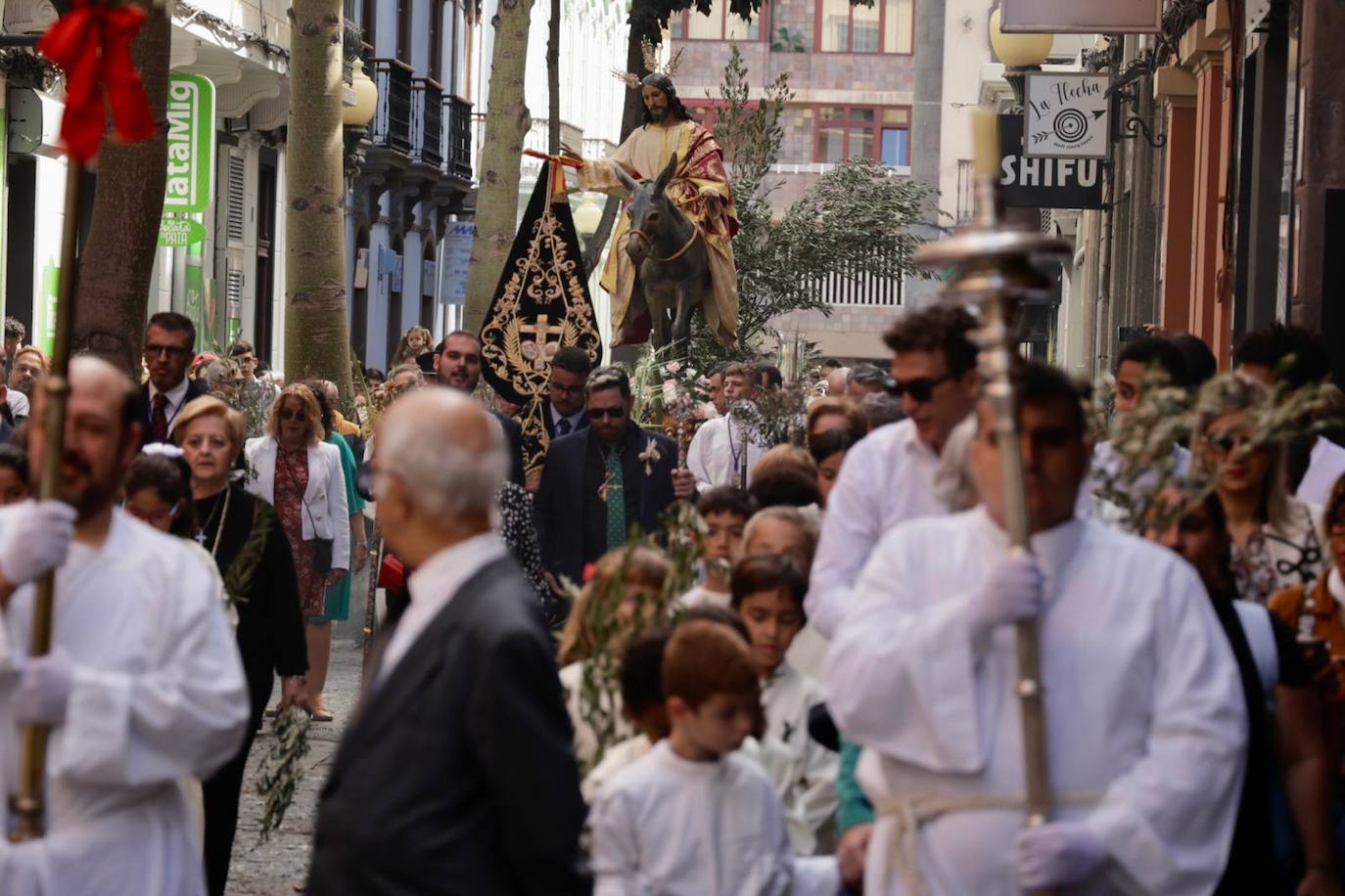 La procesión de La Burrita en la capital grancanaria, en imágenes
