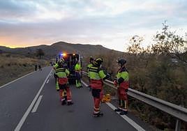 Imagen del momento del fatídico accidente en la GC-308.