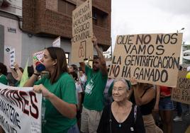 Foto de archivo de protesta contra la especulación urbanística en Guanarteme.