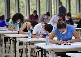 Imagen de archivo durante las pruebas de acceso a la universidad en la ULPGC.