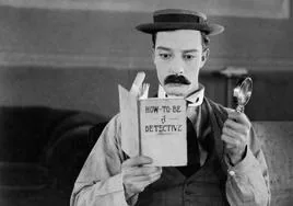Buster Keaton, en 'Sherlock Holmes Jr' (El moderno Sherlock Holmes, 1924), que se podrá ver acompañada por la Gran Canaria Big Band.