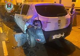 Estado en el que quedó uno de los vehículos afectados.