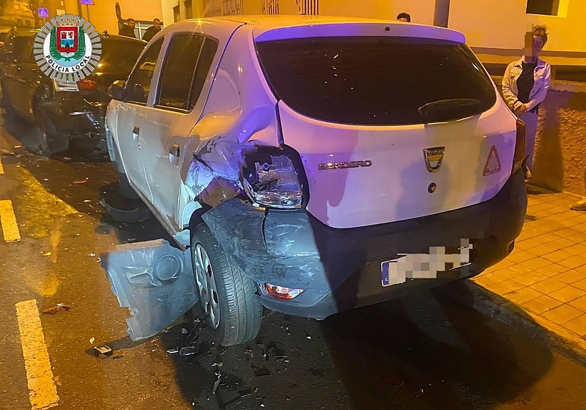 Estado en el que quedó uno de los vehículos afectados.