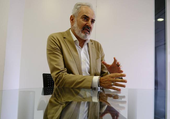 Jaime Godoy en un momento de la entrevista.