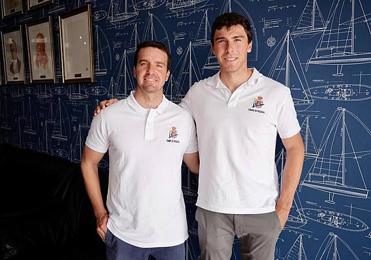 Joaquín Blanco y Andrés Barrio, este jueves en el Real Club Náutico de Gran Canaria.