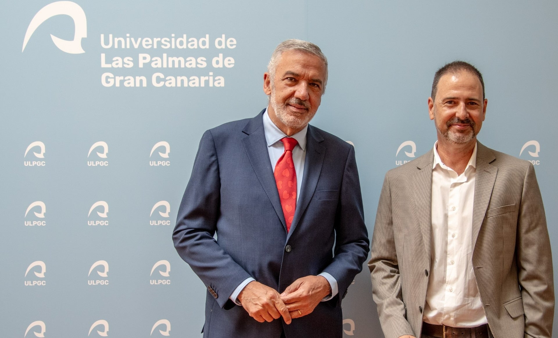 El rector de la ULPGC, Lluís Serra y el futuro nuevo gerente de la Institución, Jorge Balaguer.